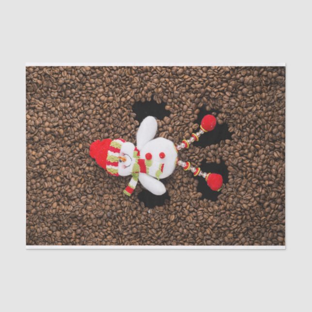 Christmas snowman decoration tissue paper (Front)