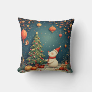 Christmas snowman doll pillow