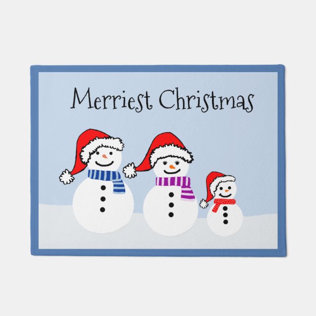Christmas Snowman Doormat (Front)