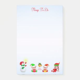 Christmas Snowman & Elves Things To Do Post-it Not Post-it Notes