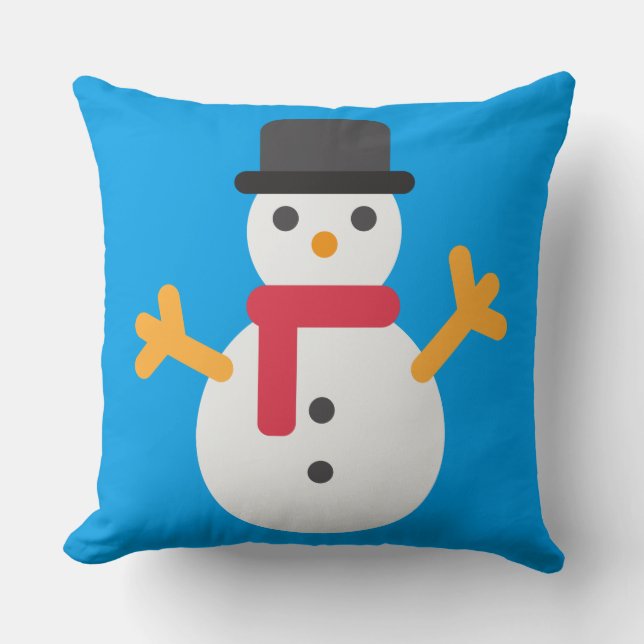 christmas snowman emoji cushion (Front)