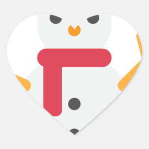 christmas snowman emoji heart sticker