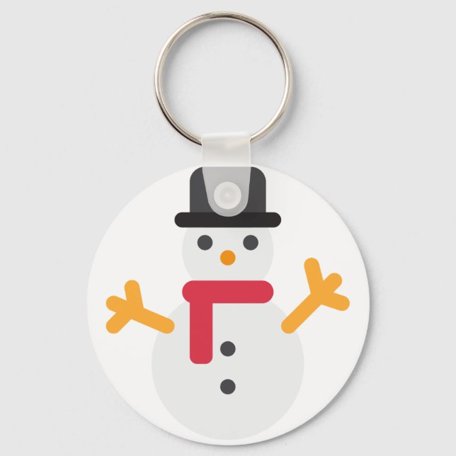 christmas snowman emoji key ring (Front)