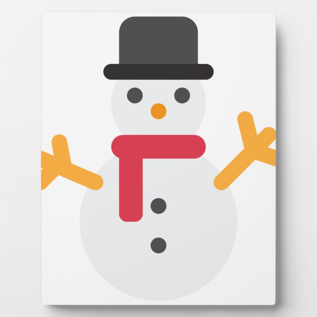 christmas snowman emoji plaque (Front)