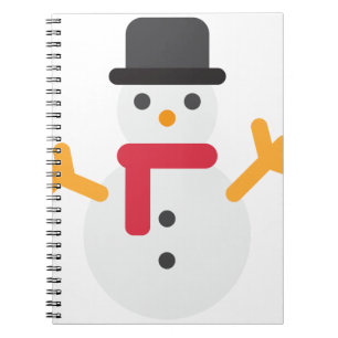 christmas snowman emoji spiral notebook