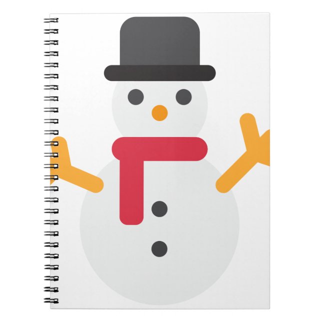 christmas snowman emoji spiral notebook (Front)