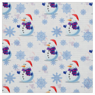 Christmas Snowman Fabric
