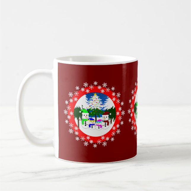 Christmas Snowman Family Mug (Left)