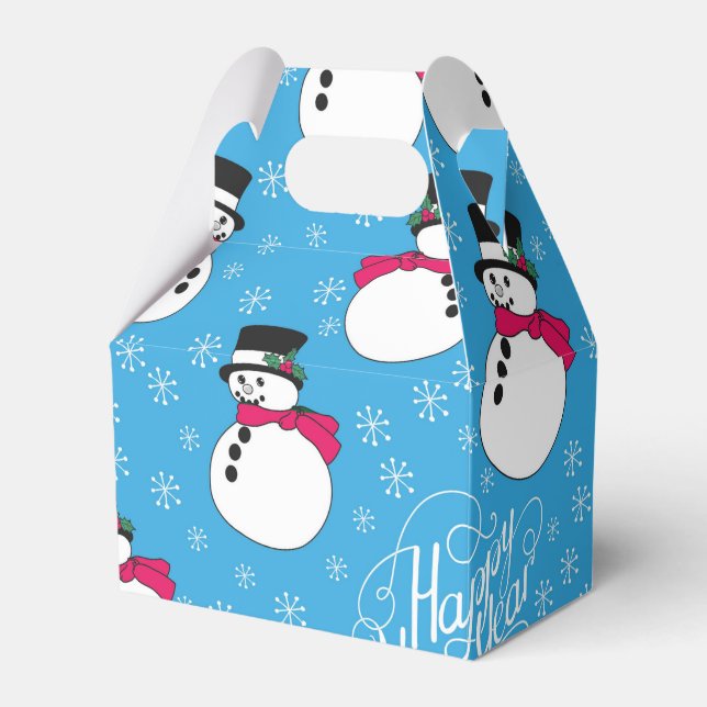 Christmas snowman favour box (Front Side)