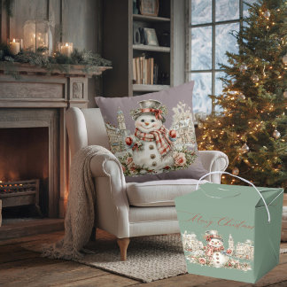 Christmas snowman favour box