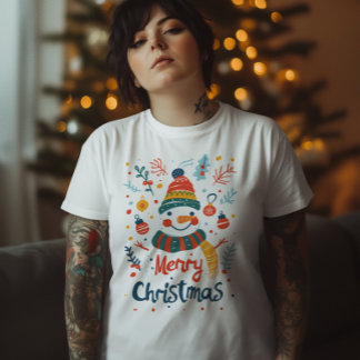 Christmas Snowman - Festive Merry Christmas Snowma T-Shirt