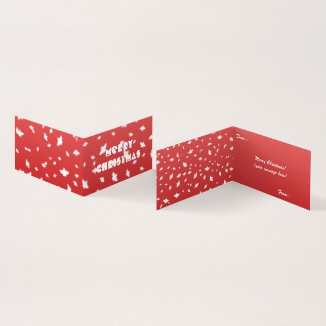 Christmas Snowman Folded Card (Inside and Outside)