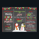 Christmas Snowman Gender Reveal Invitation<br><div class="desc">This festive invitation is sure to make a great first impression of your special event. I actually designed this invitation to use for my second baby... it was a GIRL! It was such a huge hit, that I decided to share it with other expecting couples! Make sure to check out...</div>