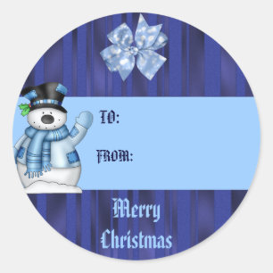 Christmas Snowman gift tag