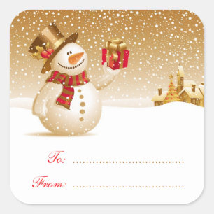 Christmas Snowman Gift Tag
