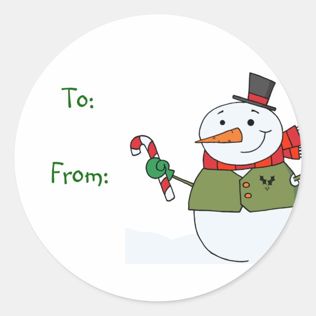 Christmas Snowman Gift Tags (Front)