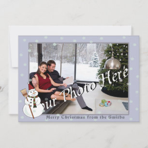 Christmas Snowman Greeting Holiday Card