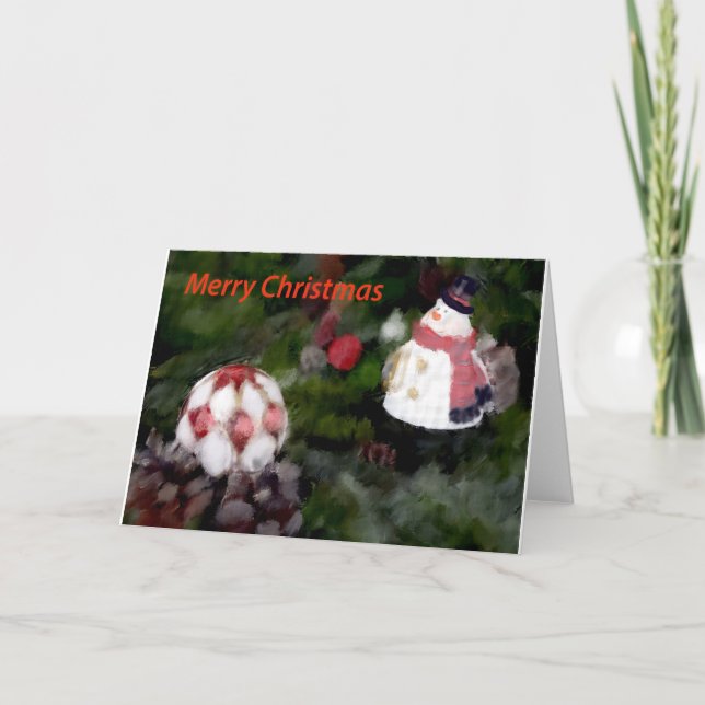 Christmas Snowman Holiday Card (Front)