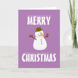 Christmas Snowman Holiday Card