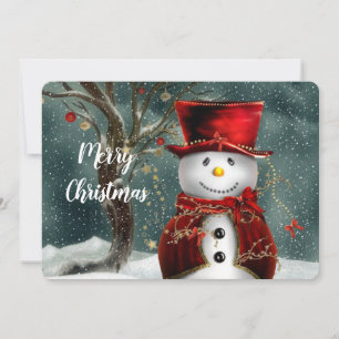 Christmas Snowman Holiday Card