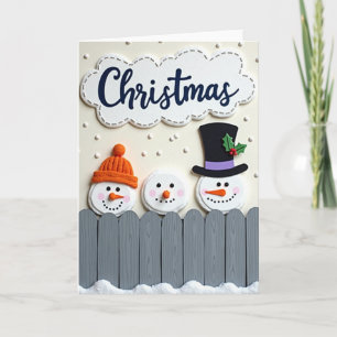 Christmas Snowman Holiday Card