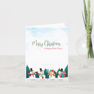 Christmas Snowman Holiday Card