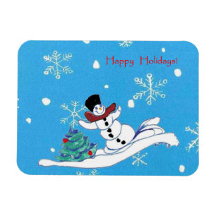 Christmas Snowman Holiday Flex Magnet