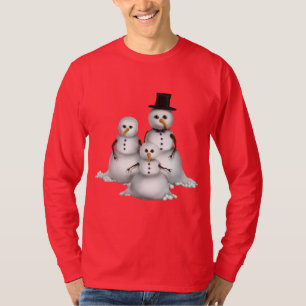 Christmas snowman Holiday mens t-shirt