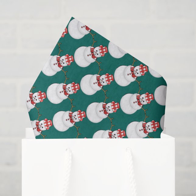 Christmas snowman Holiday tissue paper (Gift Bag)