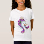 Christmas Snowman In Purple Beanie Hat T-Shirt<br><div class="desc">T-shirts with Happy Snowman In Purple Pink Beanie Winter Hat Fun Christmas Painting Collection - Choose / Add Your Unique Text / Name / Colour - Make Your Special Gift - Resize and move or remove / add elements - image / text with customisation tool. Painting and Design by MIGNED....</div>