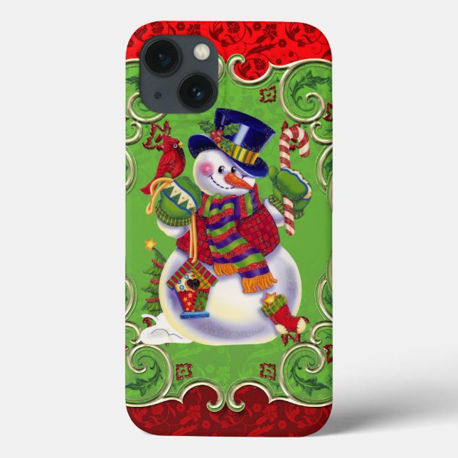 Christmas snowman iPhone 6 tough xtreme case (Back)