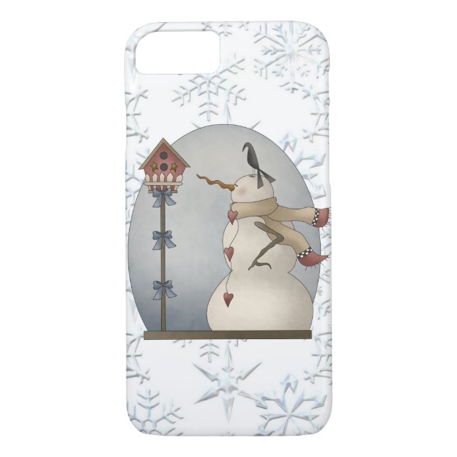 Christmas Snowman iPhone 7 barely there case (Back)
