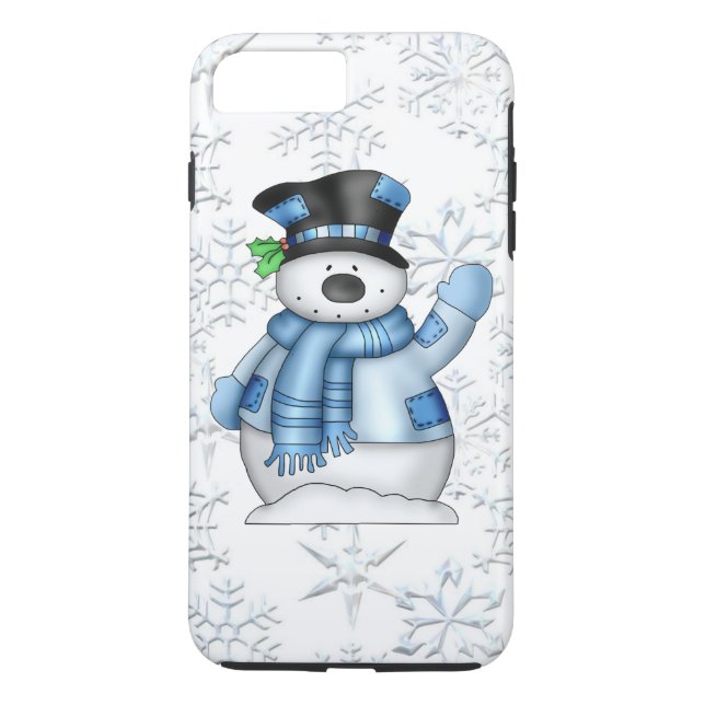 Christmas Snowman iPhone 7 plus tough case (Back)