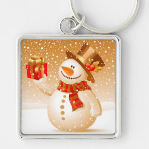 Christmas Snowman Key Ring