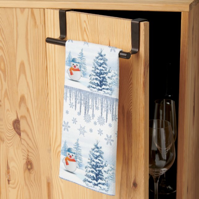 Christmas Snowman Kitchen Towels (Thirds Fold)