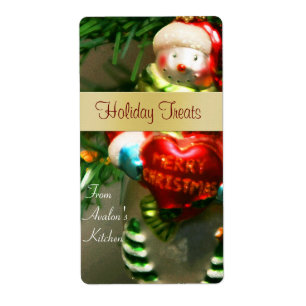 Christmas Snowman Kitchen Treat Baking Label