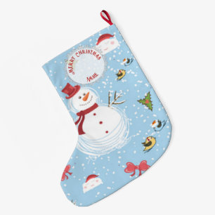 Christmas Snowman Large Christmas Stocking