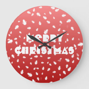 Christmas Snowman Large Clock