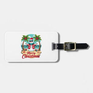 christmas Snowman Luggage Tag