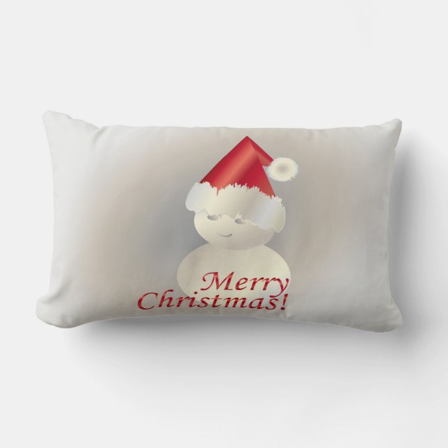 Christmas Snowman Lumbar Cushion (Front)