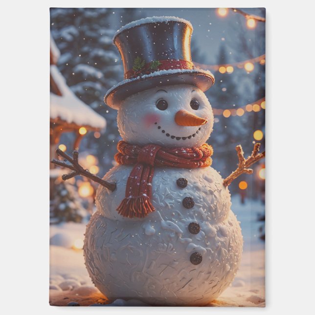 Christmas Snowman Magnet (Front)