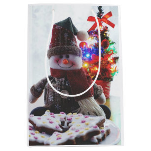 CHRISTMAS SNOWMAN MEDIUM GIFT BAG