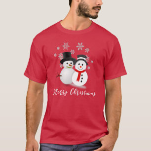 Christmas Snowman Merry Red Holiday T-Shirt