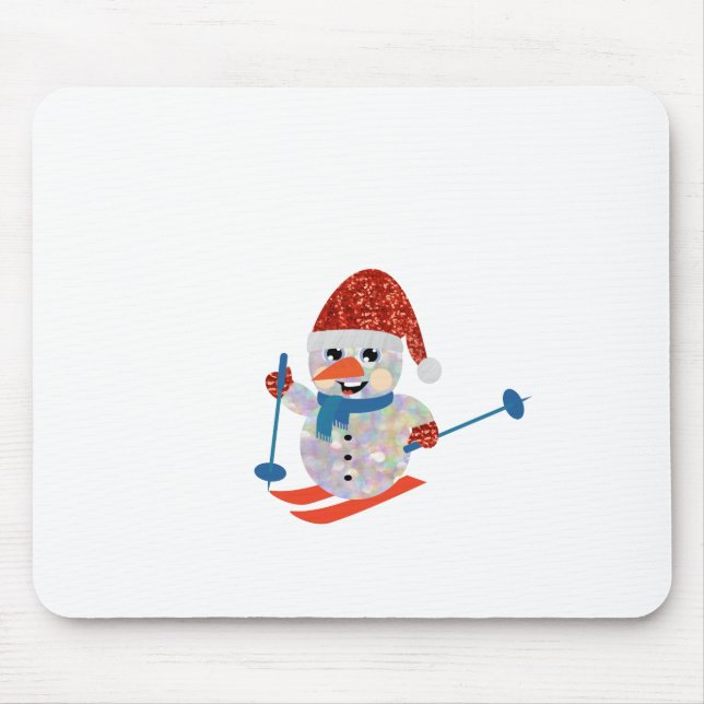 christmas snowman mouse pad (Front)