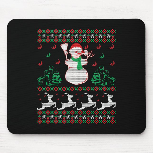 Christmas Snowman  Mouse Pad (Front)