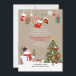 Christmas Snowman Moving Announcement<br><div class="desc">A cute snowman, a Christmas tree and hanging Christmas items create a charming holiday card with which to send your Christmas greetings and notify friends and family of your new address. The card is easy to customise with your wording, font, font colour and choice of six paper types.Not exactly what...</div>