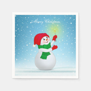 Christmas Snowman Napkin