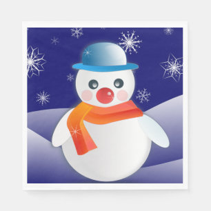 Christmas Snowman Napkin