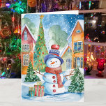 Christmas Snowman Newsletter Greeting Card<br><div class="desc">Newsletter and card all in one!</div>