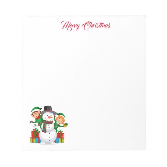 Christmas Snowman Notepad (Front)
